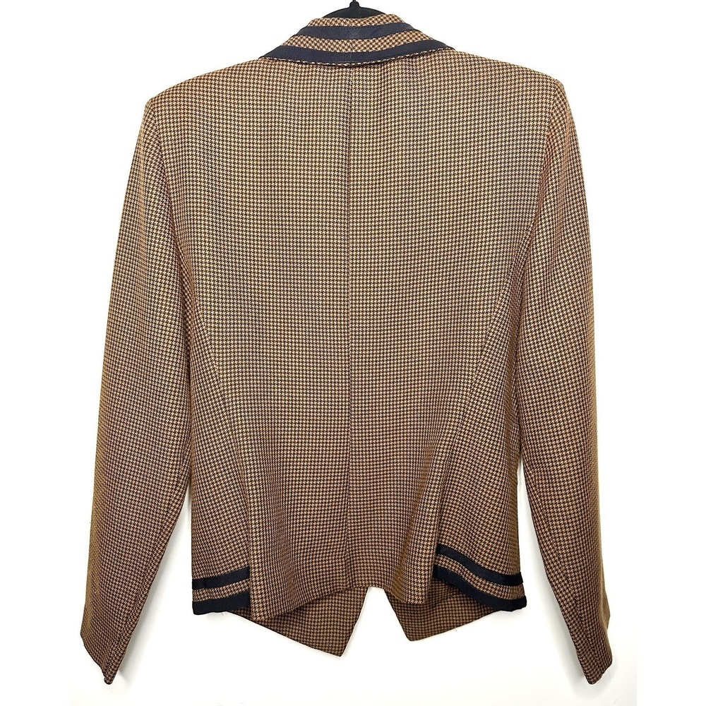 Vintage Danny & Nicole Houndstooth Blazer Women's 10  90s Classic Trim Old Money - Picture 3 of 7